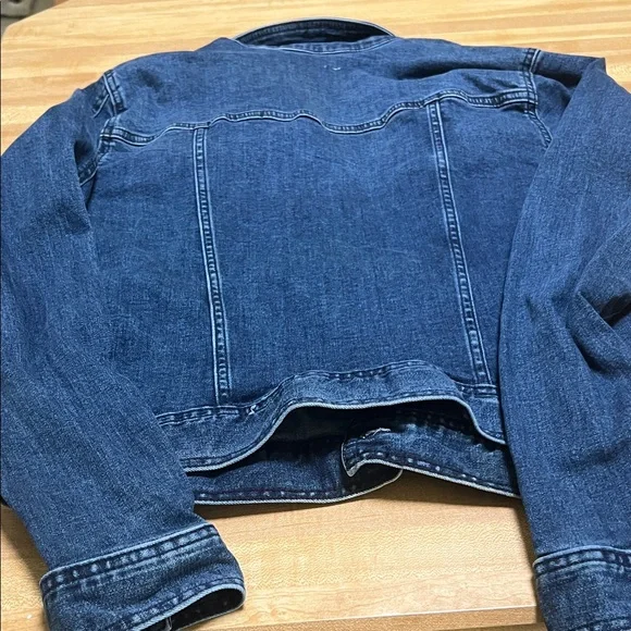 Medium Women Denim Jacket with Horse Patch ( WHT) logo - Picture 5 of 15